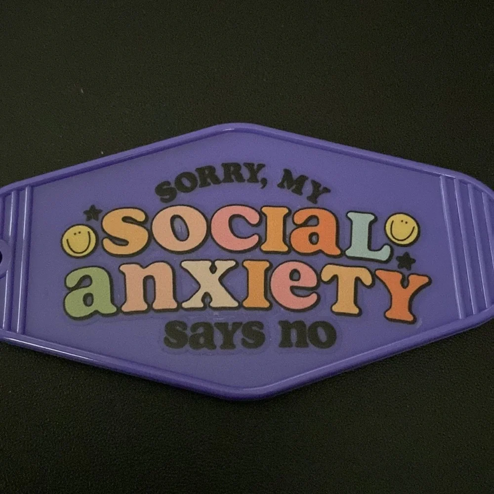 Social Anxiety Motel Keychain